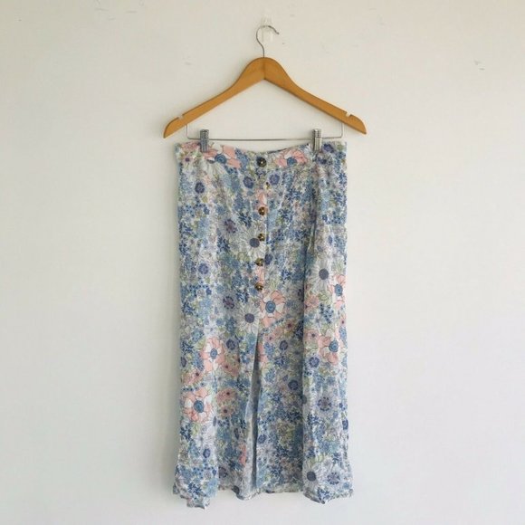 Billabong BNWT Field Day A-Line Midi Skirt Blue Size Large RRP $80 - Picture 5 of 12